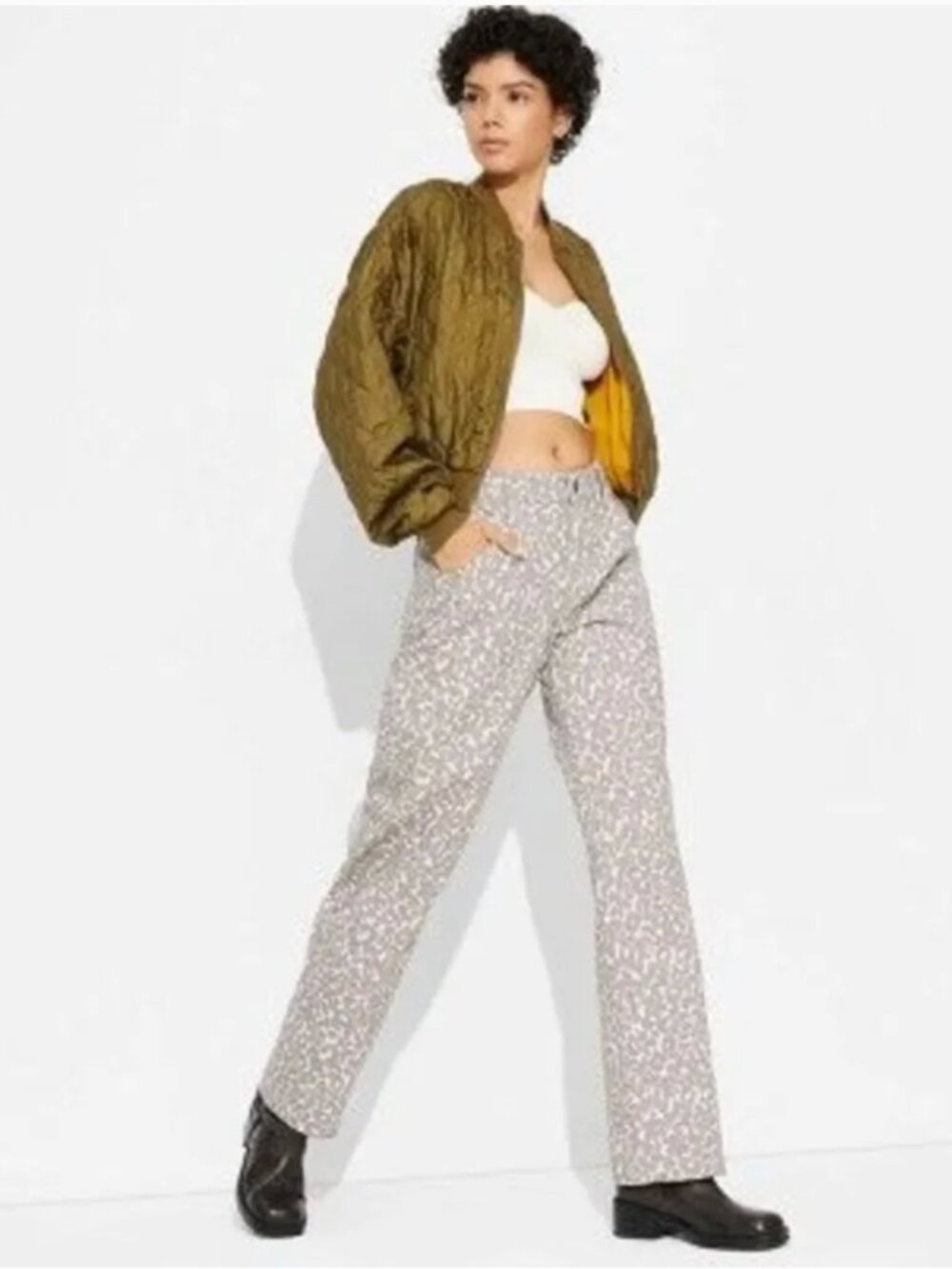 Wild Fable  Mid-Rise 90's Relaxed Straight Pants - Wil Brown Leopard